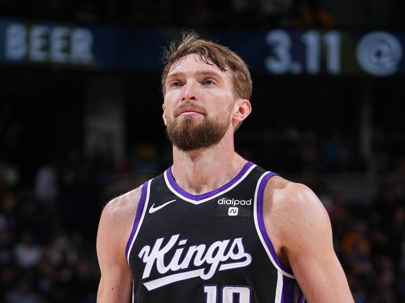 DENVER, CO - FEBRUARY 28: Domantas Sabonis #10 of the Sacramento Kings prepares to shoot a free throw during the game against the Denver Nuggets on February 28, 2024 at the Ball Arena in Denver, Colorado. NOTE TO USER: User expressly acknowledges and agrees that, by downloading and/or using this Photograph, user is consenting to the terms and conditions of the Getty Images License Agreement. Mandatory Copyright Notice: Copyright 2024 NBAE (Photo by Garrett Ellwood/NBAE via Getty Images)