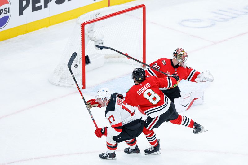 New Jersey Devils vs Chicago Blackhawks: Nico Hischier Sets the Tone for Prudential Center Showd...