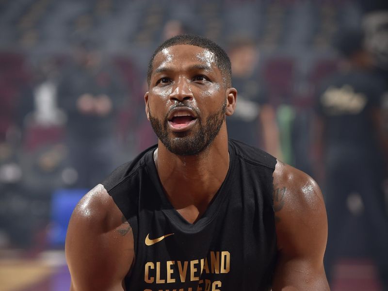 CLEVELAND, OH - OCTOBER 12: Tristian Thompson #12 of the Cleveland Cavaliers shoots the ball before the game against the Orlando Magic on October 12, 2023 at Rocket Mortgage FieldHouse in Cleveland, Ohio. NOTE TO USER: User expressly acknowledges and agrees that, by downloading and/or using this Photograph, user is consenting to the terms and conditions of the Getty Images License Agreement. Mandatory Copyright Notice: Copyright 2023 NBAE (Photo by David Liam Kyle/NBAE via Getty Images)