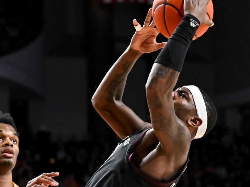 Feb 21, 2023; College Station, Texas, USA;  Texas A&M Aggies guard Tyrece Radford (23) shoots the ball against the Tennessee Volunteers during the second half at Reed Arena. Mandatory Credit: Maria Lysaker-USA TODAY Sports