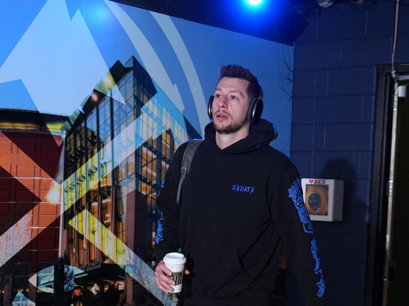 DENVER, CO - MARCH 5: Drew Eubanks #14 of the Phoenix Suns arrives to the arena before the game against the Denver Nuggets on March 5, 2024 at the Ball Arena in Denver, Colorado. NOTE TO USER: User expressly acknowledges and agrees that, by downloading and/or using this Photograph, user is consenting to the terms and conditions of the Getty Images License Agreement. Mandatory Copyright Notice: Copyright 2024 NBAE (Photo by Garrett Ellwood/NBAE via Getty Images)