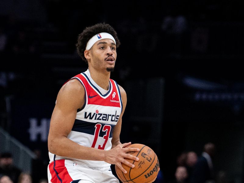 CHARLOTTE, NORTH CAROLINA - FEBRUARY 03: Jordan Poole #13 of the Washington Wizards plays against the Charlotte Hornets during their game at Spectrum Center on February 03, 2025 in Charlotte, North Carolina. NOTE TO USER: User expressly acknowledges and agrees that, by downloading and or using this photograph, User is consenting to the terms and conditions of the Getty Images License Agreement. (Photo by Jacob Kupferman/Getty Images)