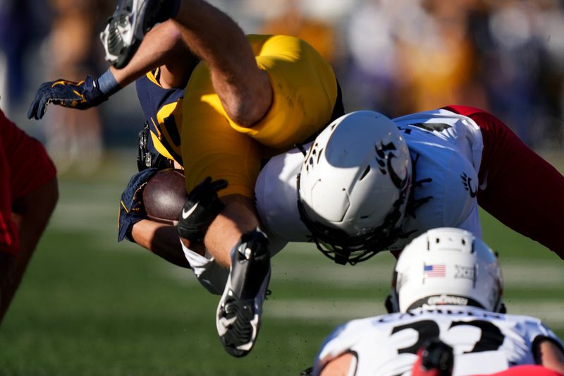 West Virginia Mountaineers Dominate Cincinnati Bearcats at Mountaineer Field in American Footbal...