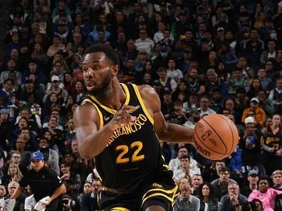 SAN FRANCISCO, CA - DECEMBER 19:  Andrew Wiggins #22 of the Golden State Warriors handles the ball during the game against the Boston Celtics on December 19, 2023 at Chase Center in San Francisco, California. NOTE TO USER: User expressly acknowledges and agrees that, by downloading and or using this photograph, user is consenting to the terms and conditions of Getty Images License Agreement. Mandatory Copyright Notice: Copyright 2023 NBAE (Photo by Noah Graham/NBAE via Getty Images)