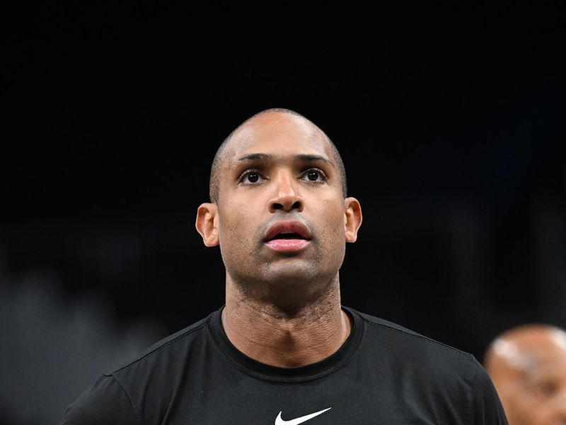 ATLANTA, GEORGIA - MARCH 25: Al Horford #42 of the Boston Celtics warms up before the game against the Atlanta Hawks at State Farm Arena on March 25, 2024 in Atlanta, Georgia. NOTE TO USER: User expressly acknowledges and agrees that, by downloading and/or using this photograph, user is consenting to the terms and conditions of the Getty Images License Agreement. (Photo by Paras Griffin/Getty Images)