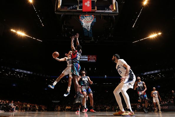 BROOKLYN, NY - DECEMBER 2: Cole Anthony #50 of the Orlando Magic drives to the basket during the game against the Brooklyn Nets on December 2, 2023 at Barclays Center in Brooklyn, New York. NOTE TO USER: User expressly acknowledges and agrees that, by downloading and or using this Photograph, user is consenting to the terms and conditions of the Getty Images License Agreement. Mandatory Copyright Notice: Copyright 2023 NBAE (Photo by Nathaniel S. Butler/NBAE via Getty Images)