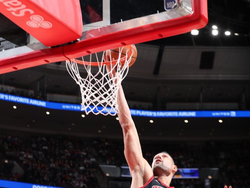 CHICAGO, IL - NOVEMBER 7: Nikola Vucevic #9 of the Chicago Bulls drives to the basket during the game against the Minnesota Timberwolves on November 7, 2024 at United Center in Chicago, Illinois. NOTE TO USER: User expressly acknowledges and agrees that, by downloading and or using this photograph, User is consenting to the terms and conditions of the Getty Images License Agreement. Mandatory Copyright Notice: Copyright 2024 NBAE (Photo by Jeff Haynes/NBAE via Getty Images)