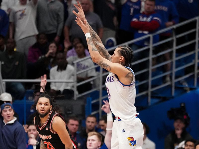 Houston Cougars' Paint Struggles Allow Kansas Jayhawks to Soar in Allen Fieldhouse Showdown