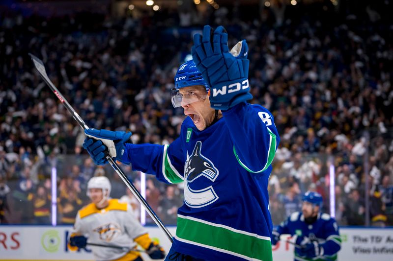 Vancouver Canucks Look to Secure Victory Against Nashville Predators as J.T. Miller Leads the Ch...