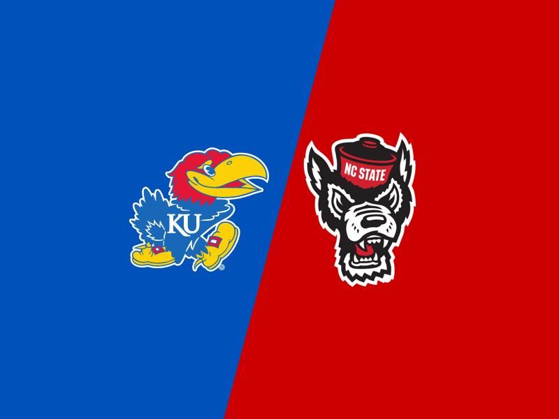 Clash at Imperial Arena: Kansas Jayhawks Take on North Carolina State Wolfpack in Men's Basketba...