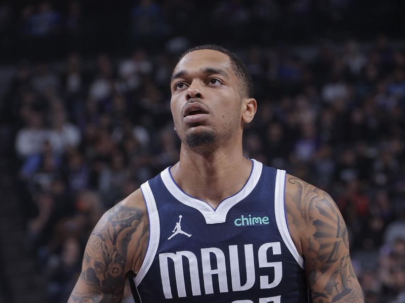 SACRAMENTO, CA - MARCH 29:  P.J. Washington #25 of the Dallas Mavericks shoots a free throw during the game on March 29, 2024 at Golden 1 Center in Sacramento, California. NOTE TO USER: User expressly acknowledges and agrees that, by downloading and or using this Photograph, user is consenting to the terms and conditions of the Getty Images License Agreement. Mandatory Copyright Notice: Copyright 2024 NBAE (Photo by Rocky Widner/NBAE via Getty Images)