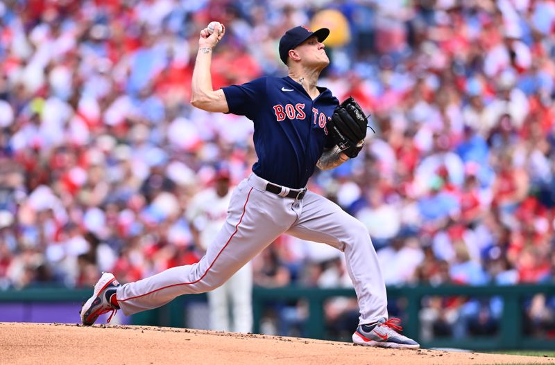 May 7, 2023; Philadelphia, Pennsylvania, USA; Boston Red Sox pitcher Tanner Houck (89) throws a pitch against the Philadelphia Phillies in the first inning at Citizens Bank Park. Mandatory Credit: Kyle Ross-USA TODAY Sports