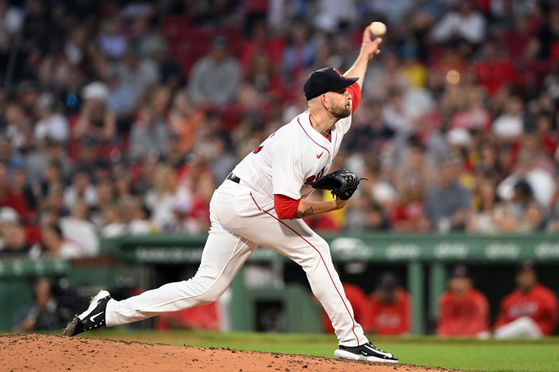 May 31, 2023; Boston, Massachusetts, USA; Boston Red Sox starting pitcher James Paxton (65) pitches against the Cincinnati Reds during the fifth inning at Fenway Park. Mandatory Credit: Brian Fluharty-USA TODAY Sports