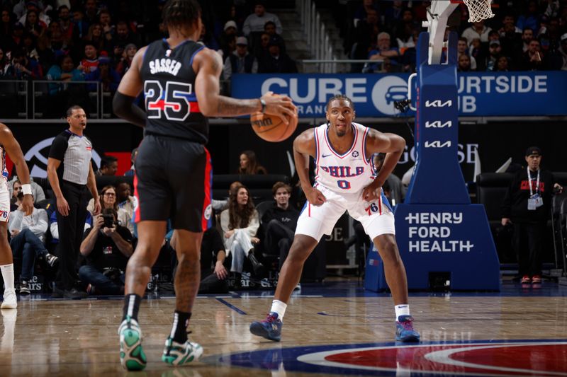 DETROIT, MI - NOVEMBER 30:   during a regular season game on November 30, 2024 at Little Caesars Arena in Detroit, Michigan. NOTE TO USER: User expressly acknowledges and agrees that, by downloading and/or using this photograph, User is consenting to the terms and conditions of the Getty Images License Agreement. Mandatory Copyright Notice: Copyright 2024 NBAE (Photo by Brian Sevald/NBAE via Getty Images)