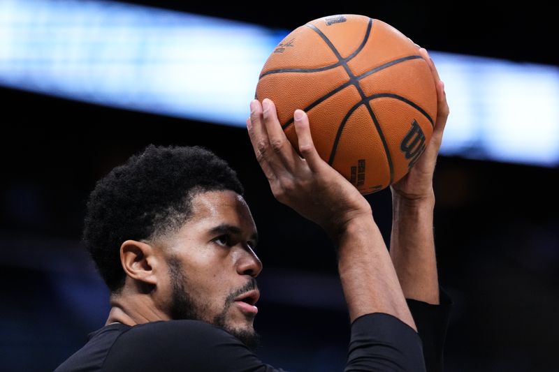 ORLANDO, FLORIDA - NOVEMBER 23: Tobias Harris #12 of the Detroit Pistons warms up prior to a game against the Orlando Magic at Kia Center on November 23, 2024 in Orlando, Florida. NOTE TO USER: User expressly acknowledges and agrees that, by downloading and/or using this photograph, user is consenting to the terms and conditions of the Getty Images License Agreement. (Photo by Rich Storry/Getty Images)