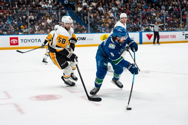 Pittsburgh Penguins Freeze Out Vancouver Canucks with Second Period Flurry at Rogers Arena
