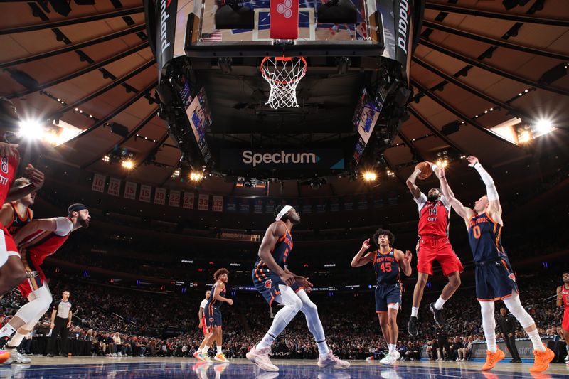 NEW YORK, NY - FEBRUARY 27:  Brandon Ingram #14 of the New Orleans Pelicans shoots the ball during the game  on February 27, 2024 at Madison Square Garden in New York City, New York.  NOTE TO USER: User expressly acknowledges and agrees that, by downloading and or using this photograph, User is consenting to the terms and conditions of the Getty Images License Agreement. Mandatory Copyright Notice: Copyright 2024 NBAE  (Photo by Nathaniel S. Butler/NBAE via Getty Images)