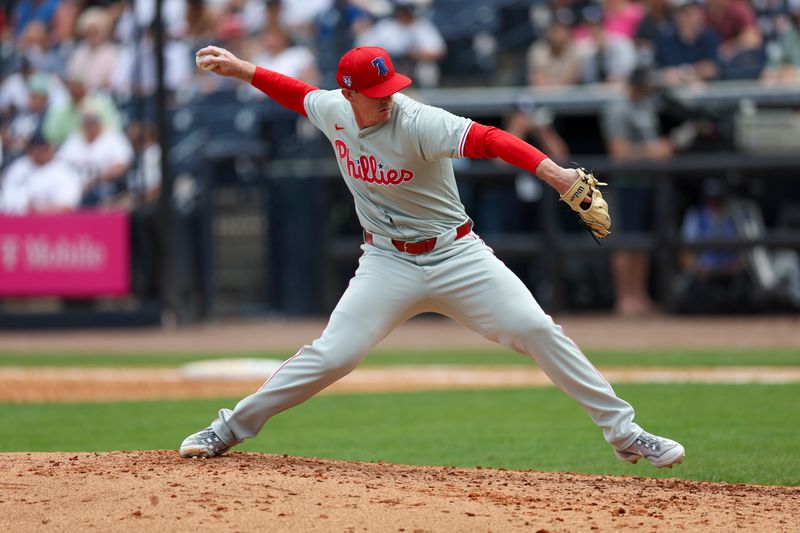 Mar 18, 2024; Tampa, Florida, USA;  Philadelphia Phillies pitcher Austin Brice (31) throws a pitch against the New York Yankees in the fifth inning at George M. Steinbrenner Field. Mandatory Credit: Nathan Ray Seebeck-USA TODAY Sports