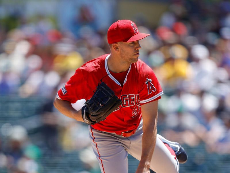 May 22, 2025; West Sacramento, California, USA; Los Angeles Angels starting pitcher Tyler Anderson (31) throws a pitch during the first inning against the Athletics at Sutter Health Park. Mandatory Credit: Sergio Estrada-Imagn Images