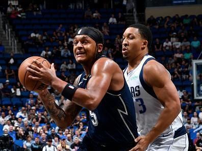 ORLANDO, FL - NOVEMBER 6: Paolo Banchero #5 of the Orlando Magic drives to the basket during the game against the Dallas Mavericks on November 6, 2023 at Amway Center in Orlando, Florida. NOTE TO USER: User expressly acknowledges and agrees that, by downloading and or using this photograph, User is consenting to the terms and conditions of the Getty Images License Agreement. Mandatory Copyright Notice: Copyright 2023 NBAE (Photo by Fernando Medina/NBAE via Getty Images)