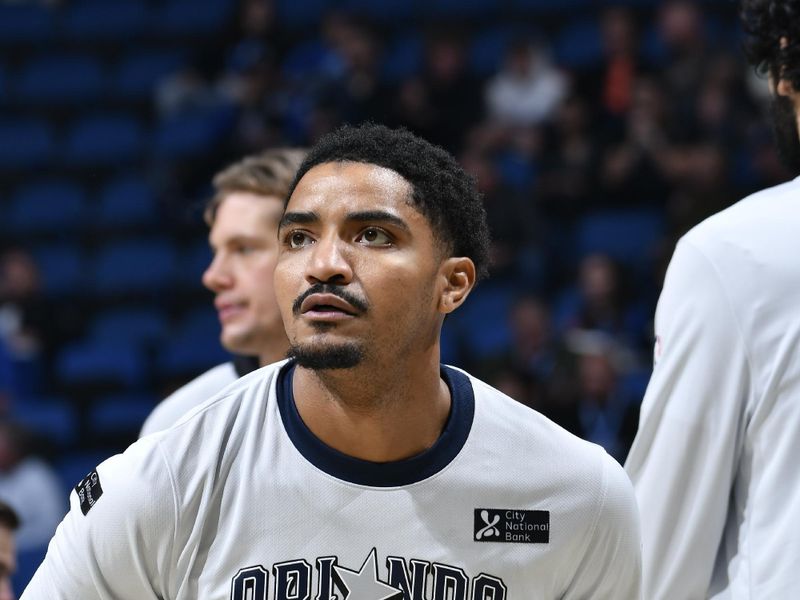 ORLANDO, FL - NOVEMBER 23: Gary Harris #14 of the Orlando Magic warms up before the game against the Detroit Pistons on November 23, 2024 at Kia Center in Orlando, Florida. NOTE TO USER: User expressly acknowledges and agrees that, by downloading and or using this photograph, User is consenting to the terms and conditions of the Getty Images License Agreement. Mandatory Copyright Notice: Copyright 2024 NBAE (Photo by Fernando Medina/NBAE via Getty Images)