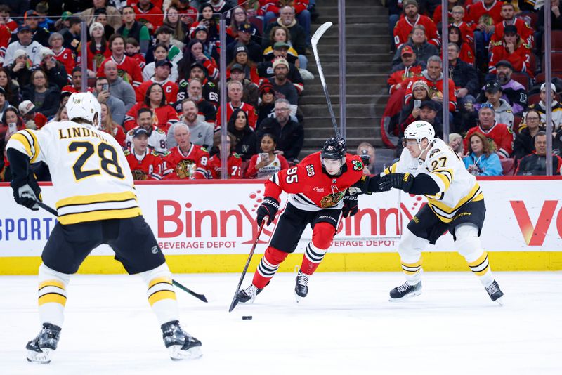 Boston Bruins' Second Period Blitz Silences Chicago Blackhawks at United Center