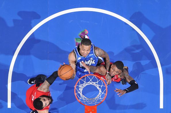 ORLANDO, FL - OCTOBER 25: Markelle Fultz #20 of the Orlando Magic shoots the ball during the game against the Houston Rockets on October 25, 2023 at Amway Center in Orlando, Florida. NOTE TO USER: User expressly acknowledges and agrees that, by downloading and or using this photograph, User is consenting to the terms and conditions of the Getty Images License Agreement. Mandatory Copyright Notice: Copyright 2023 NBAE (Photo by Fernando Medina/NBAE via Getty Images)