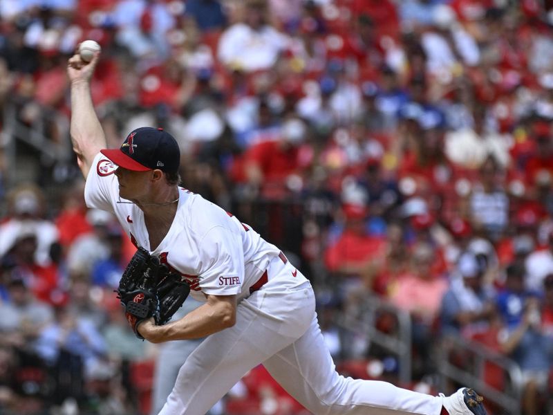 Aug 18, 2024; St. Louis, Missouri, USA; St. Louis Cardinals starting pitcher Sonny Gray (54) pitches against the Los Angeles Dodgers in the first inning at Busch Stadium. Mandatory Credit: Joe Puetz-USA TODAY Sports