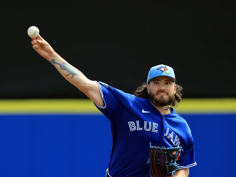 Mar 2, 2026; Dunedin, Florida, USA;  Toronto Blue Jays starting pitcher Cody Ponce (66) throws a pitch during the first inning against the Boston Red Sox at TD Ballpark. Mandatory Credit: Kim Klement Neitzel-Imagn Images