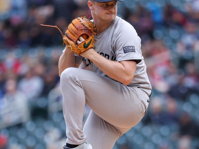 May 16, 2024; Minneapolis, Minnesota, USA; New York Yankees starting pitcher Clarke Schmidt (36) delivers a pitch against the Minnesota Twins during the first inning at Target Field. Mandatory Credit: Matt Krohn-USA TODAY Sports