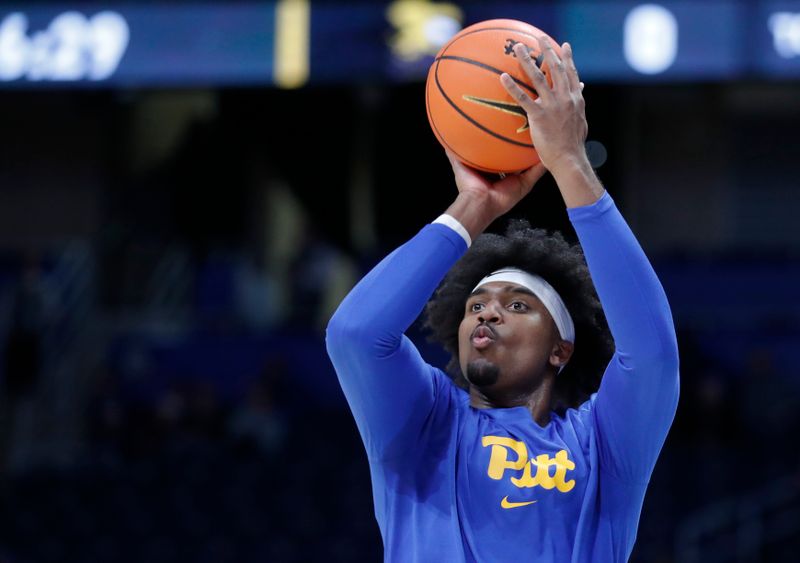 Dec 9, 2023; Pittsburgh, Pennsylvania, USA;  Pittsburgh Panthers forward Blake Hinson (2) warms up before a game against the Canisius Golden Griffins at the Petersen Events Center. Mandatory Credit: Charles LeClaire-USA TODAY Sports