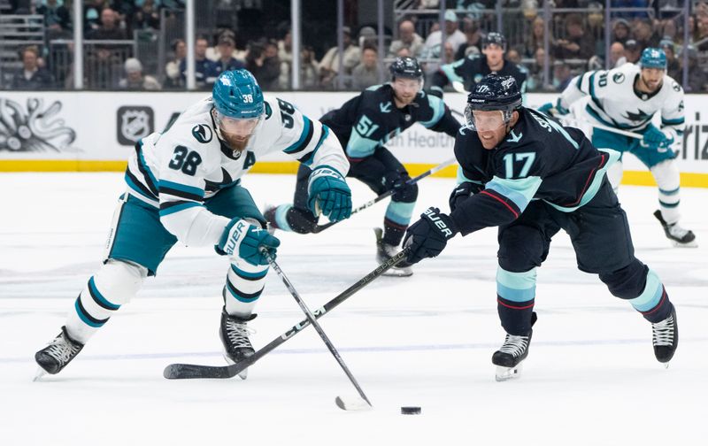 Sharks Overcome Kraken's Defense in a 3-1 Victory at Climate Pledge Arena