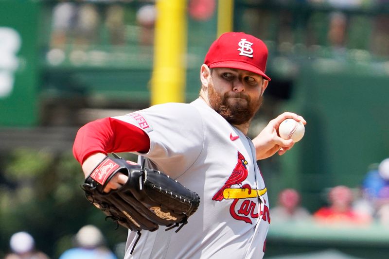 Jul 23, 2023; Chicago, Illinois, USA; St. Louis Cardinals starting pitcher Jordan Montgomery (47) throws the ball against the Chicago Cubs during the first inning at Wrigley Field. Mandatory Credit: David Banks-USA TODAY Sports