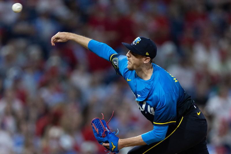 May 31, 2024; Philadelphia, Pennsylvania, USA; Philadelphia Phillies pitcher Jeff Hoffman (23) throws a pitch during the ninth inning against the St. Louis Cardinals at Citizens Bank Park. Mandatory Credit: Bill Streicher-USA TODAY Sports