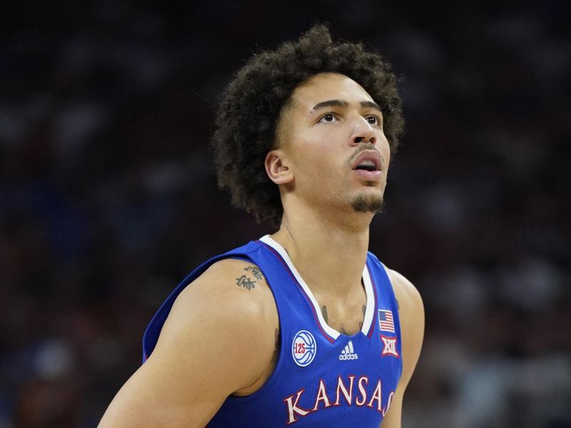 Mar 4, 2023; Austin, Texas, USA; Kansas Jayhawks forward Jalen Wilson (10) shoots a free throw during the second half against the Texas Longhorns at Moody Center. Mandatory Credit: Scott Wachter-USA TODAY Sports