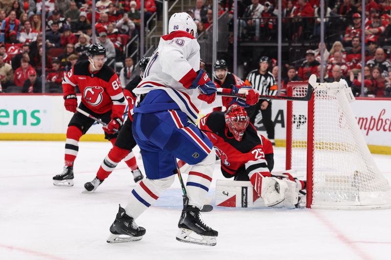 Nov 6, 2025; Newark, New Jersey, USA; New Jersey Devils goaltender Jacob Markstrom (25)during the third period at Prudential Center. Mandatory Credit: Ed Mulholland-Imagn Images Nov 6, 2025; Newark, New Jersey, USA; New Jersey Devils goaltender Jacob Markstrom (25)during the third period at Prudential Center. Mandatory Credit: Ed Mulholland-Imagn Images
