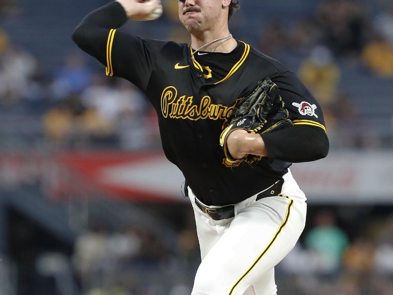 Jun 17, 2024; Pittsburgh, Pennsylvania, USA;  Pittsburgh Pirates starting pitcher Paul Skenes (30) pitches against  the Cincinnati Reds during the fifth inning at PNC Park. Mandatory Credit: Charles LeClaire-USA TODAY Sports