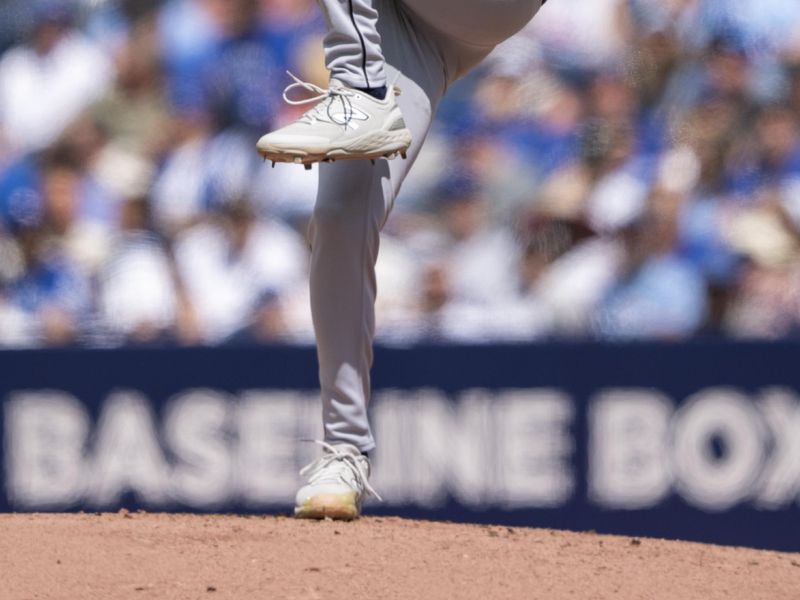 Jul 20, 2024; Toronto, Ontario, CAN; Detroit Tigers pitcher Reese Olson (45) pitches to the Toronto Blue Jays during the first inning at Rogers Centre. Mandatory Credit: Kevin Sousa-USA TODAY Sports