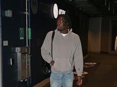 MILWAUKEE, WI - NOVEMBER 24: Chris Livingston #7 of the Milwaukee Bucks arrives to the arena before the game against the Washington Wizards during the In-Season Tournament on November 24, 2023 at the Fiserv Forum Center in Milwaukee, Wisconsin. NOTE TO USER: User expressly acknowledges and agrees that, by downloading and or using this Photograph, user is consenting to the terms and conditions of the Getty Images License Agreement. Mandatory Copyright Notice: Copyright 2023 NBAE (Photo by Gary Dineen/NBAE via Getty Images).