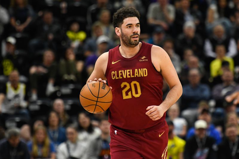 SALT LAKE CITY, UTAH - APRIL 02: Georges Niang #20 of the Cleveland Cavaliers in action during the second half of a game against the Utah Jazz at Delta Center on April 02, 2024 in Salt Lake City, Utah. NOTE TO USER: User expressly acknowledges and agrees that, by downloading and or using this photograph, User is consenting to the terms and conditions of the Getty Images License Agreement. (Photo by Alex Goodlett/Getty Images)