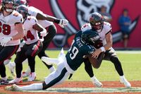 Can Buccaneers' Defensive Might and Mayfield's Precision Outshine Eagles at Raymond James?