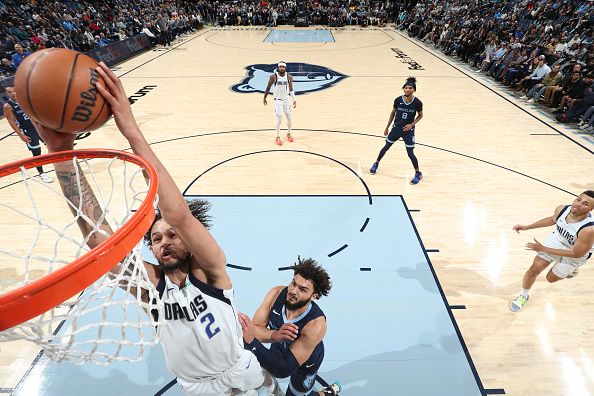 MEMPHIS, TN - DECEMBER 11: Dereck Lively II #2 of the Dallas Mavericks dunks the ball during the game against the Memphis Grizzlies on December 11, 2023 at FedExForum in Memphis, Tennessee. NOTE TO USER: User expressly acknowledges and agrees that, by downloading and or using this photograph, User is consenting to the terms and conditions of the Getty Images License Agreement. Mandatory Copyright Notice: Copyright 2023 NBAE (Photo by Joe Murphy/NBAE via Getty Images)