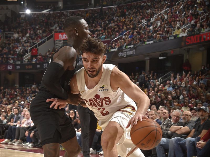 CLEVELAND, OH - NOVEMBER 9: Ty Jerome #2 of the Cleveland Cavaliers handles the ball during the game against the Brooklyn Nets on November 9, 2024 at Rocket Mortgage FieldHouse in Cleveland, Ohio. NOTE TO USER: User expressly acknowledges and agrees that, by downloading and/or using this Photograph, user is consenting to the terms and conditions of the Getty Images License Agreement. Mandatory Copyright Notice: Copyright 2024 NBAE (Photo by David Liam Kyle/NBAE via Getty Images)