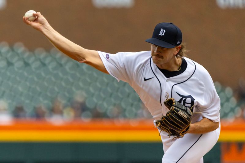 Sep 10, 2023; Detroit, Michigan, USA; Detroit Tigers starting pitcher Sawyer Gipson-Long (66) throws in the first inning against the Chicago White Sox at Comerica Park. Mandatory Credit: David Reginek-USA TODAY Sports