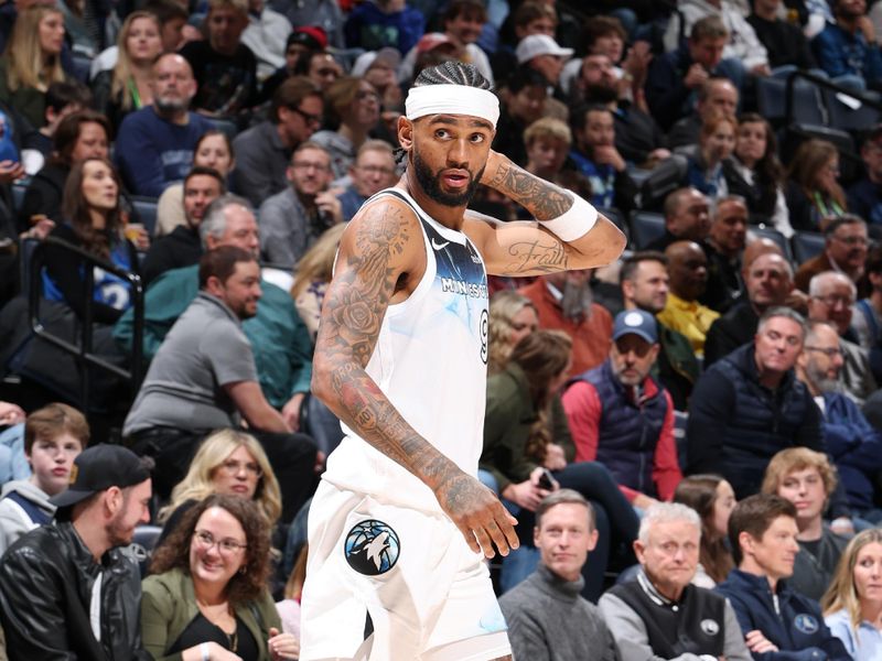 MINNEAPOLIS, MN -  NOVEMBER 27: Nickeil Alexander-Walker #9 of the Minnesota Timberwolves looks on during the game against the Sacramento Kings on November 27, 2024 at Target Center in Minneapolis, Minnesota. NOTE TO USER: User expressly acknowledges and agrees that, by downloading and or using this Photograph, user is consenting to the terms and conditions of the Getty Images License Agreement. Mandatory Copyright Notice: Copyright 2024 NBAE (Photo by David Sherman/NBAE via Getty Images)