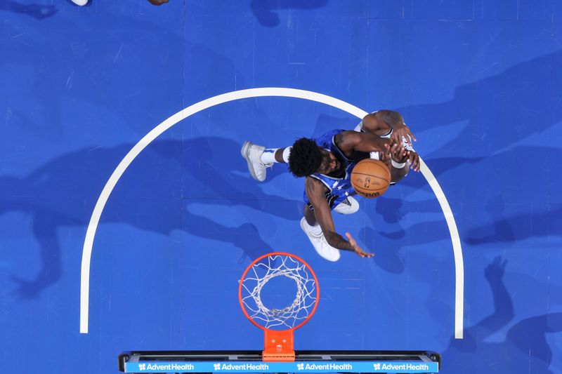 ORLANDO, FL - MARCH 13: Jonathan Isaac #1 of the Orlando Magic rebounds the ball during the game against the Brooklyn Nets on March 13, 2024 at the Kia Center in Orlando, Florida. NOTE TO USER: User expressly acknowledges and agrees that, by downloading and or using this photograph, User is consenting to the terms and conditions of the Getty Images License Agreement. Mandatory Copyright Notice: Copyright 2024 NBAE (Photo by Fernando Medina/NBAE via Getty Images)