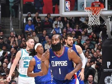 LOS ANGELES, CA - DECEMBER 26:  James Harden #1 of the LA Clippers celebrates during the game  on December 26, 2023 at Crypto.Com Arena in Los Angeles, California. NOTE TO USER: User expressly acknowledges and agrees that, by downloading and/or using this Photograph, user is consenting to the terms and conditions of the Getty Images License Agreement. Mandatory Copyright Notice: Copyright 2023 NBAE (Photo by Juan Ocampo/NBAE via Getty Images)