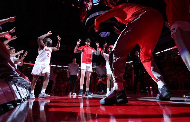 Dec 9, 2025; Columbus, Ohio, USA;  Ohio State Buckeyes guard Bruce Thornton (2) is introduced before the game against the Illinois Fighting Illini at Value City Arena. Mandatory Credit: Joseph Maiorana-Imagn Images
