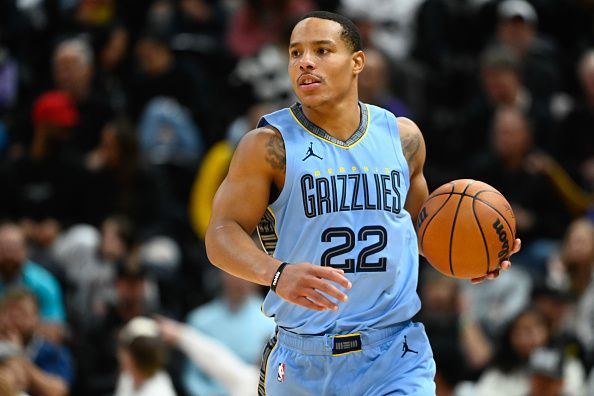 SALT LAKE CITY, UTAH - NOVEMBER 01: Desmond Bane #22 of the Memphis Grizzlies in action during the first half of a game against the Utah Jazz at Delta Center on November 01, 2023 in Salt Lake City, Utah. NOTE TO USER: User expressly acknowledges and agrees that, by downloading and or using this photograph, User is consenting to the terms and conditions of the Getty Images License Agreement. (Photo by Alex Goodlett/Getty Images)