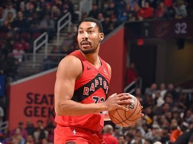 CLEVELAND, OH - NOVEMBER 26: Otto Porter Jr. #32 of the Toronto Raptors looks to pass the ball during the game against the Cleveland Cavaliers on November 26, 2023 at Rocket Mortgage FieldHouse in Cleveland, Ohio. NOTE TO USER: User expressly acknowledges and agrees that, by downloading and/or using this Photograph, user is consenting to the terms and conditions of the Getty Images License Agreement. Mandatory Copyright Notice: Copyright 2023 NBAE (Photo by David Liam Kyle/NBAE via Getty Images)